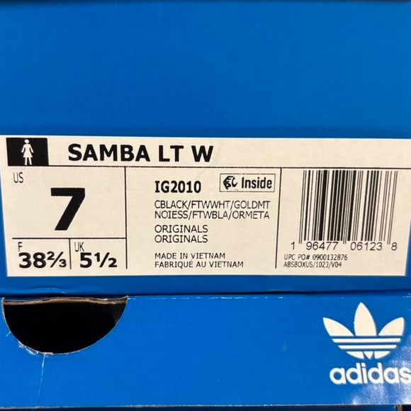 Adidas Black and White Samba LT Women’s Sneakers - Picture 10 of 13